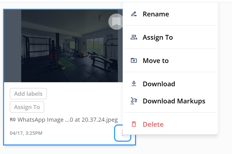 Asset dropdown state