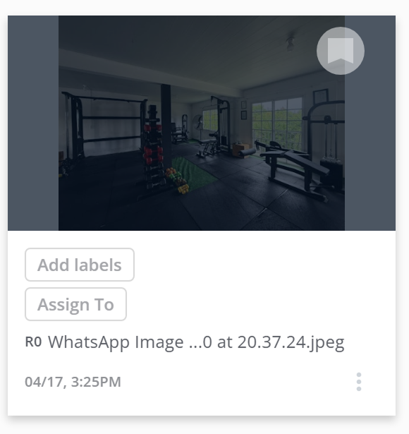 Asset hover state