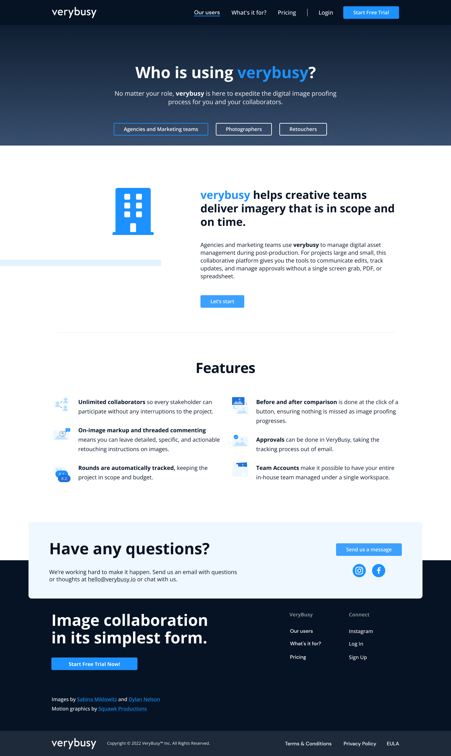 Agencies landing sub-page